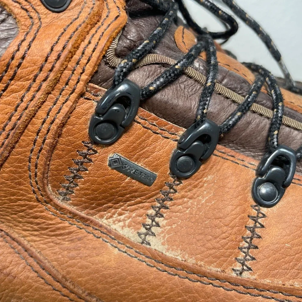 Danner 453 GORE-TEX Waterproof Waxed Leather Hiking Boots Mens 15M Dark Tan 5.5" - Picture 8 of 10